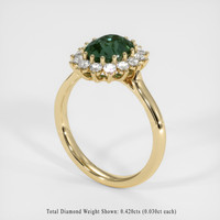 2.17 Ct. Green Sapphire Ring, 10K Yellow Gold 2