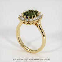 3.09 Ct. Color Change Sapphire Ring, 10K Yellow Gold 2