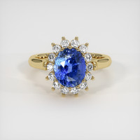 3.49 Ct. Sapphire Ring, 14K Yellow Gold 1