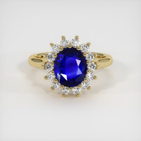 2.06 Ct. Sapphire Ring, 14K Yellow Gold 1