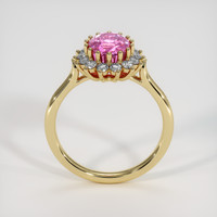 2.40 Ct. Purplish Pink Sapphire Ring, 14K Yellow Gold 3