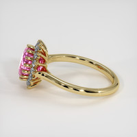 2.40 Ct. Purplish Pink Sapphire Ring, 14K Yellow Gold 4