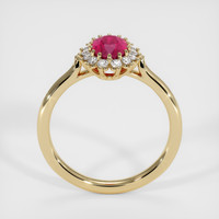 1.02 Ct. Pinkish Red Ruby Ring, 14K Yellow Gold 3