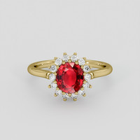 2.36 Ct. Ruby Ring, 14K Yellow Gold 1