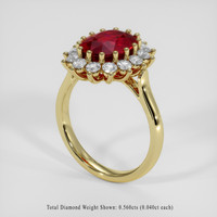3.41 Ct. Ruby Ring, 14K Yellow Gold 2