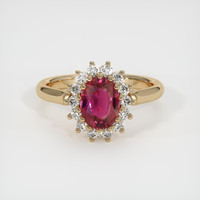 1.31 Ct. Ruby Ring, 14K Yellow Gold 1