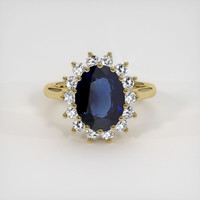 3.98 Ct. Sapphire Ring, 14K Yellow Gold 1