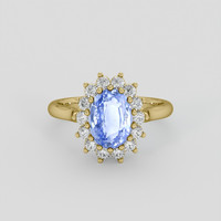 2.63 Ct. Blue Sapphire Ring, 14K Yellow Gold 1