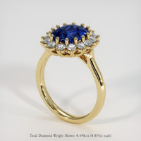 2.03 Ct. Blue Sapphire Ring, 14K Yellow Gold 2