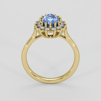 2.20 Ct. Blue Sapphire Ring, 14K Yellow Gold 3