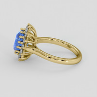 3.02 Ct. Blue Sapphire Ring, 14K Yellow Gold 4