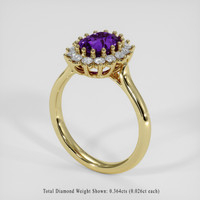 1.97 Ct. Pinkish Purple Sapphire Ring, 14K Yellow Gold 2