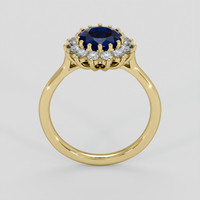 2.00 Ct. Blue Sapphire Ring, 14K Yellow Gold 3