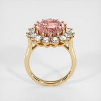 9.97 Ct. Padparadscha Sapphire Ring, 14K Yellow Gold 3