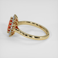 1.29 Ct. Padparadscha Sapphire Ring, 14K Yellow Gold 4