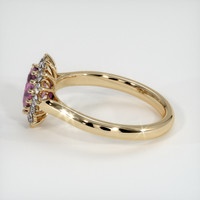0.87 Ct. Pinkish Purple Sapphire Ring, 14K Yellow Gold 4