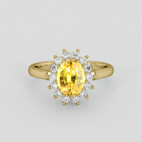 1.79 Ct. Yellow Sapphire Ring, 14K Yellow Gold 1