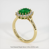1.89 Ct. Emerald   Ring, 18K Yellow Gold 2