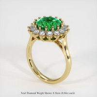 3.59 Ct. Emerald Ring, 18K Yellow Gold 2