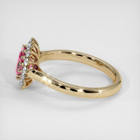 0.80 Ct. Reddish Pink Sapphire Ring, 18K Yellow Gold 4
