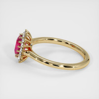 1.02 Ct. Pinkish Red Ruby Ring, 18K Yellow Gold 4
