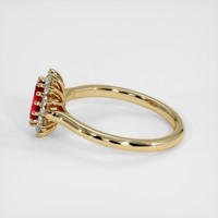 1.32 Ct. Ruby Ring, 18K Yellow Gold 4