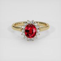 1.51 Ct. Ruby Ring, 18K Yellow Gold 1