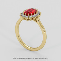 2.42 Ct. Ruby Ring, 18K Yellow Gold 2