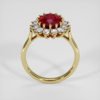 3.41 Ct. Ruby Ring, 18K Yellow Gold 3