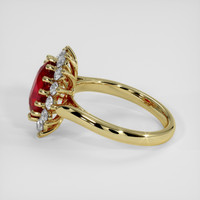 3.41 Ct. Ruby Ring, 18K Yellow Gold 4