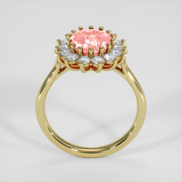 3.34 Ct. Padparadscha Sapphire Ring, 18K Yellow Gold 3
