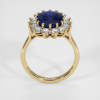 4.02 Ct. Blue Sapphire Ring, 18K Yellow Gold 3