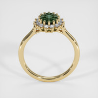 2.21 Ct. Bluish Green Sapphire Ring, 18K Yellow Gold 3