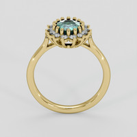 1.63 Ct. Bluish Green Sapphire Ring, 18K Yellow Gold 3