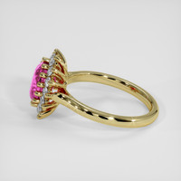 1.28 Ct. Pink Sapphire Ring, 18K Yellow Gold 4