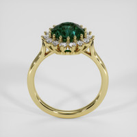 2.76 Ct. Bluish Green Sapphire Ring, 18K Yellow Gold 3
