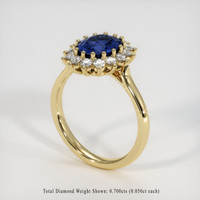 3.83 Ct. Sapphire Ring, 18K Yellow Gold 2