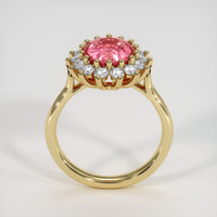 2.39 Ct. Reddish Pink Sapphire Ring, 18K Yellow Gold 3