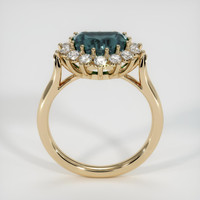 2.59 Ct. Bluish Green Sapphire Ring, 18K Yellow Gold 3