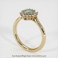 0.81 Ct. Sapphire Ring, 18K Yellow Gold 2