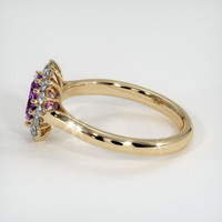 0.78 Ct. Pinkish Purple Sapphire Ring, 18K Yellow Gold 4