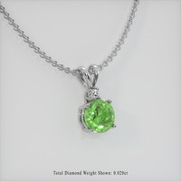 0.90 Ct. Gemstone Pendant, Platinum 950 2