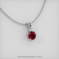 0.85 Ct. Ruby Pendant, Platinum 950 2