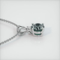 0.82 Ct. Bluish Green Sapphire Pendant, Platinum 950 3