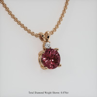 2.86 Ct. Gemstone Pendant, 14K Rose Gold 2