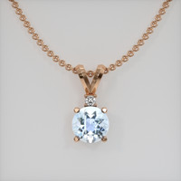 0.77 Ct. Gemstone Pendant, 14K Rose Gold 1