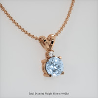 0.77 Ct. Gemstone Pendant, 14K Rose Gold 2