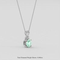 1.06 Ct. Green Beryl Pendant, Silver 2