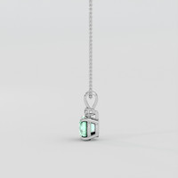 1.06 Ct. Green Beryl Pendant, Silver 3