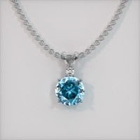 3.38 Ct. Gemstone Pendant, 14K White Gold 1